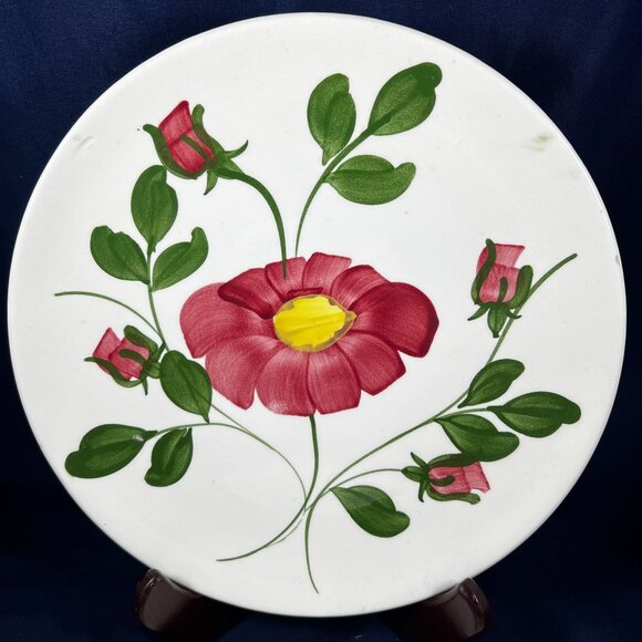 Hand-Painted Ceramic Plates With Floral Design By Southern Potteries Inc. - Picture 2 of 7